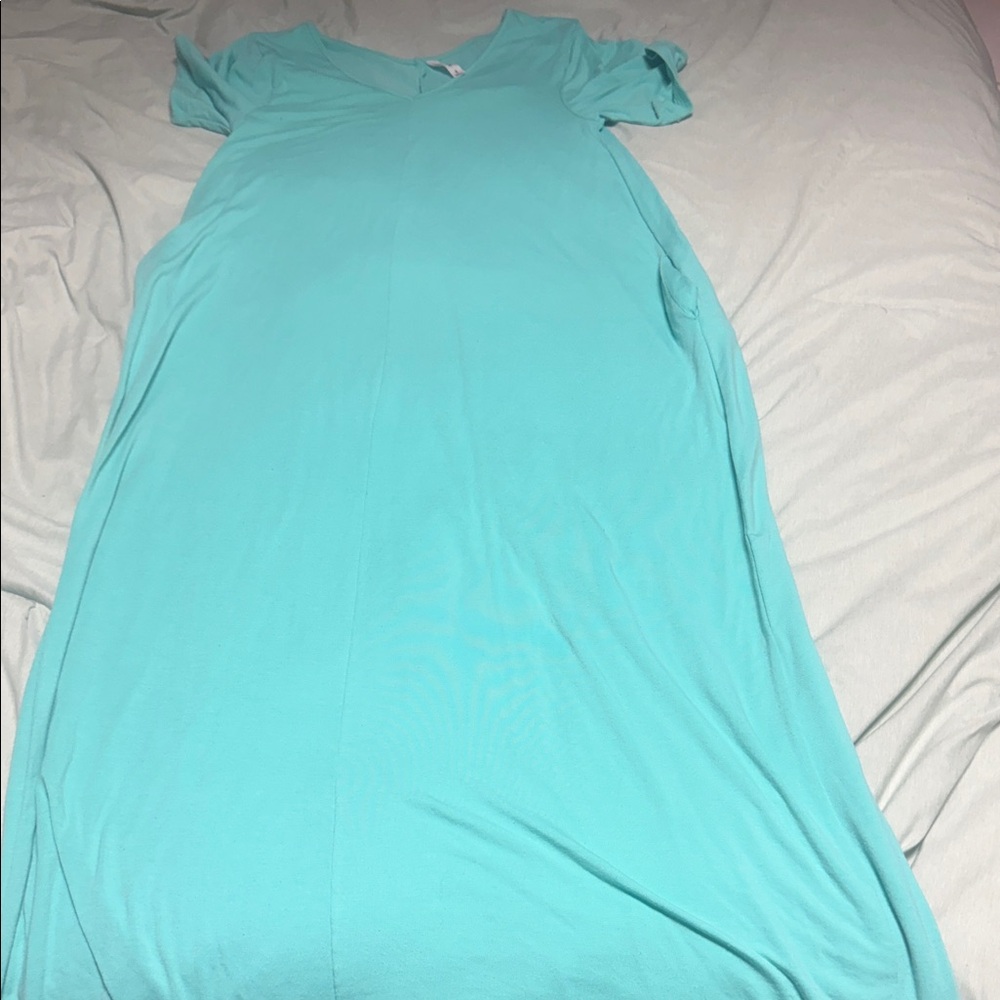 Zenana Outfitters Turquoise Maxi Dress